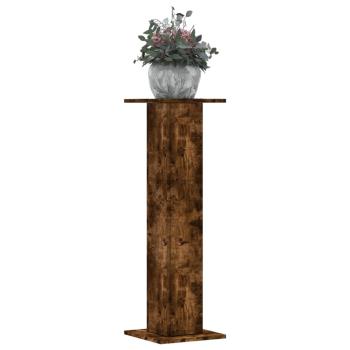 ARDEBO.de - Pflanzenständer 2 Stk. Räuchereiche 30x30x95 cm Holzwerkstoff