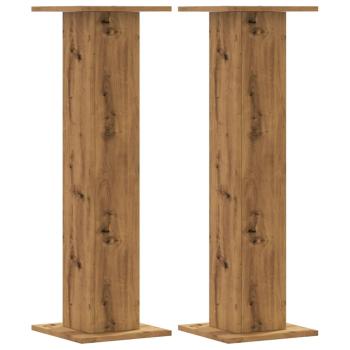 Pflanzenständer 2 Stk. Artisan-Eiche 30x30x95 cm Holzwerkstoff