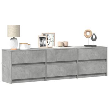 ARDEBO.de - TV-Schrank mit LED-Beleuchtung Betongrau 180x34x50 cm