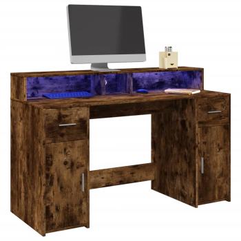 ARDEBO.de - Desk Räuchereiche 140 x 55 x 91 cm Engineered wood