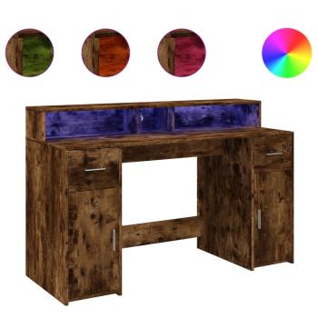 Desk Räuchereiche 140 x 55 x 91 cm Engineered wood