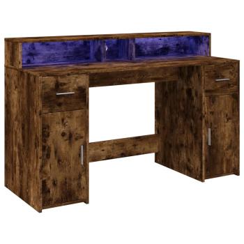 Desk Räuchereiche 140 x 55 x 91 cm Engineered wood