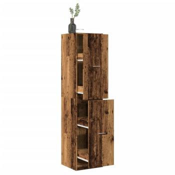 ARDEBO.de - Apothekerschrank Altholz-Optik 40x41x174,5 cm Holzwerkstoff