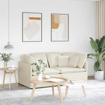 ARDEBO.de - Modulares Sofa mit Kissen Samt Cream
