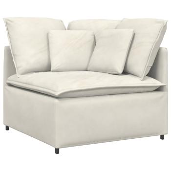 Modulares Sofa mit Kissen Samt Cream