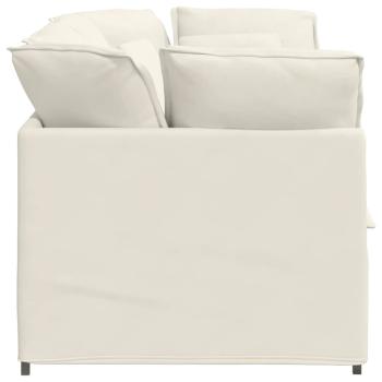 Modulares Sofa mit Kissen Samt Cream