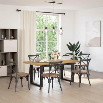 ARDEBO.de - Esstisch NOAIN U-Form-Beine 180x90x75 cm Massivholz Kiefer
