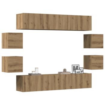 ARDEBO.de - TV-Schrankset Artisan-Eiche Holzwerkstoff