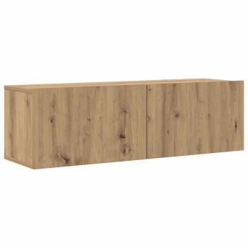 8-tlg. TV-Schrank-Set Wandmontage Artisan-Eiche Holzwerkstoff