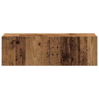 4-tlg. TV-Schrank-Set Wandmontage Altholz-Optik Holzwerkstoff