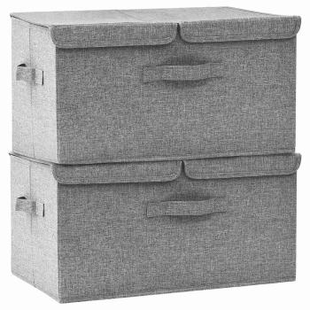 Lagerboxen Vliesstoff 2 fächer Grau