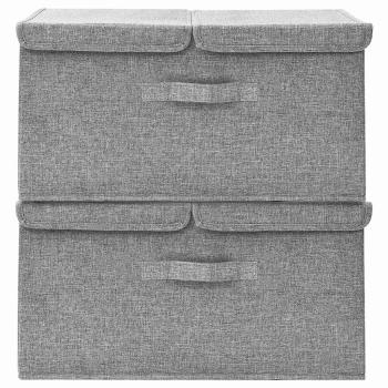 Lagerboxen Vliesstoff 2 fächer Grau