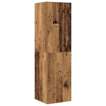 4-tlg. TV-Schrank-Set Wandmontage Altholz-Optik Holzwerkstoff