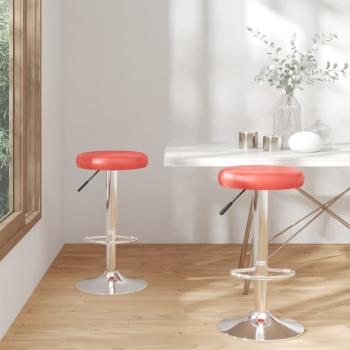 ARDEBO.de - Barhocker 2 Stk. Rot Kunstleder