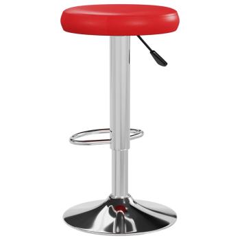 Barhocker 2 Stk. Rot Kunstleder