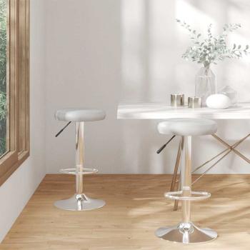 ARDEBO.de - Barhocker 2 Stk. Grau Kunstleder