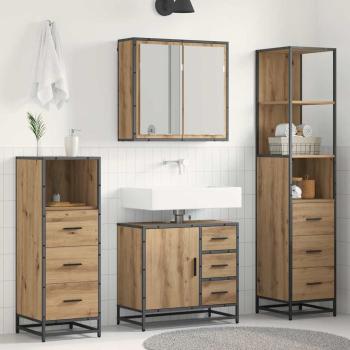 ARDEBO.de - Badezimmermöbel-Set 4 Stk. Artisan-Eiche Holzwerkstoff
