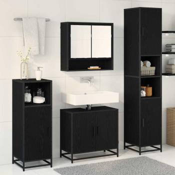 Badezimmermöbel-Set 3 stk. Artisan-Eiche 90 x 33 x 60 cm
