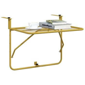 Balkontisch Golden 60x40 cm Stahl