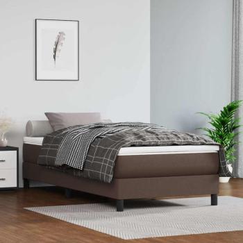 ARDEBO.de - Taschenfederkernmatratze Mittel Braun 90x200x20 cm Kunstleder