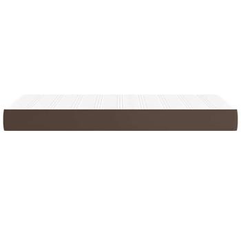 Taschenfederkernmatratze Mittel Braun 90x200x20 cm Kunstleder