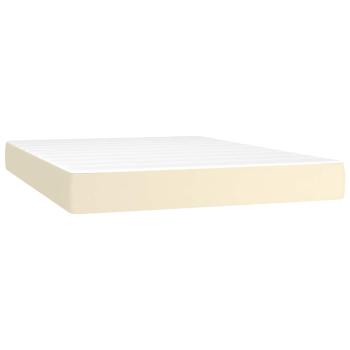 Taschenfederkernmatratze Mittel Creme 140x200x20 cm Kunstleder