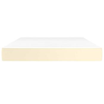 Taschenfederkernmatratze Mittel Creme 140x200x20 cm Kunstleder