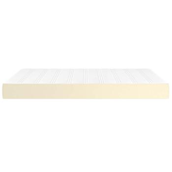 Taschenfederkernmatratze Mittel Creme 140x200x20 cm Kunstleder
