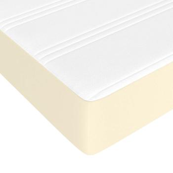 Taschenfederkernmatratze Mittel Creme 140x200x20 cm Kunstleder
