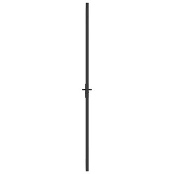 Innentür 102,5x201,5 cm Schwarz Mattglas und Aluminium