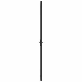 Innentür 93x201,5 cm Schwarz Mattglas und Aluminium