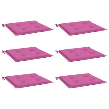 Gartenstuhl-Kissen 6 Stk. Rosa 50x50x3 cm Stoff