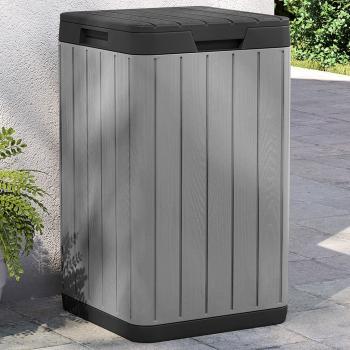 ARDEBO.de - Outdoor-Mülltonne Grau 38x38x65 cm PP