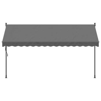 Markise Einziehbar Anthrazit 350x150 cm Stoff und Stahl