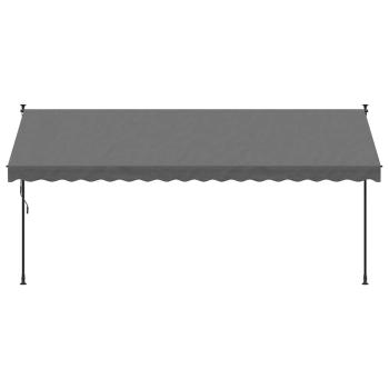 Markise Einziehbar Anthrazit 400x150 cm Stoff und Stahl