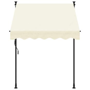 Markise Einziehbar Creme 150x150 cm Stoff und Stahl