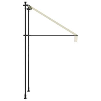 Markise Einziehbar Creme 150x150 cm Stoff und Stahl