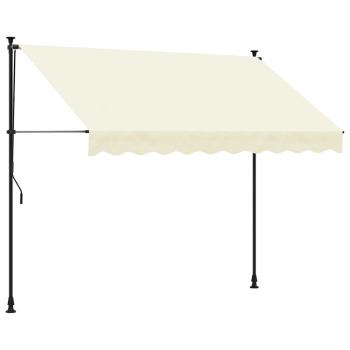 Markise Einziehbar Creme 300x150 cm Stoff und Stahl
