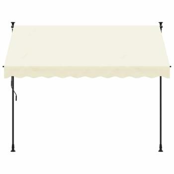 Markise Einziehbar Creme 300x150 cm Stoff und Stahl