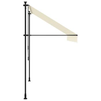 Markise Einziehbar Creme 300x150 cm Stoff und Stahl