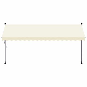 Markise Einziehbar Creme 400x150 cm Stoff und Stahl