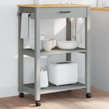 ARDEBO.de - Küchenwagen MONZA 60x40x88,5 cm Grau Massivholz Kiefer