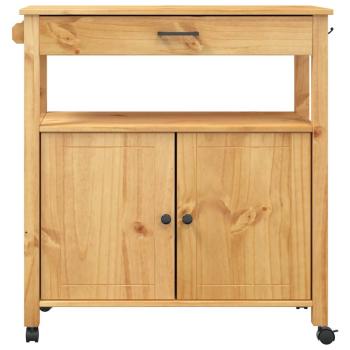 K?chenwagen MONZA 84x40x88,5 cm Honigwachs Massivholz Kiefer