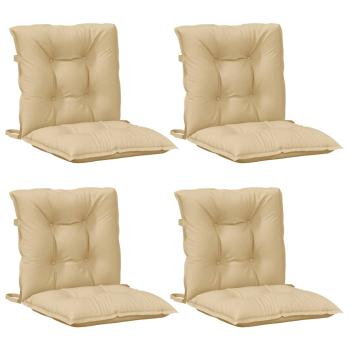 Niedriglehner-Auflagen 4 Stk. Melange Beige 100x50x7 cm Stoff