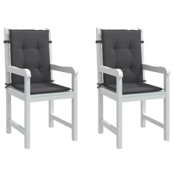 ARDEBO.de - Niedriglehner-Auflagen 2 Stk Melange Anthrazit 100x50x4cm Stoff