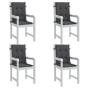 ARDEBO.de - Niedriglehner-Auflagen 4 Stk Melange Anthrazit 100x50x4cm Stoff