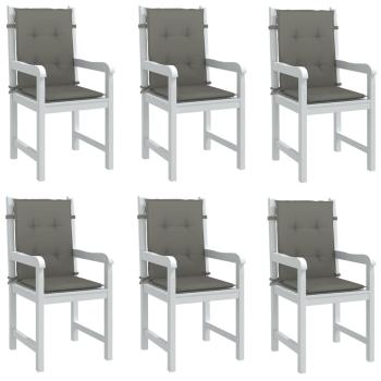 ARDEBO.de - Niedriglehner-Auflagen 6 Stk. Dunkelgrau 100x50x4 cm Stoff