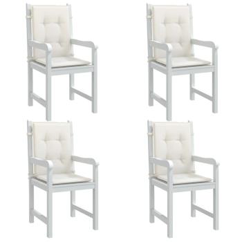 ARDEBO.de - Niedriglehner-Auflagen 4 Stk. Melange Creme 100x50x4 cm Stoff