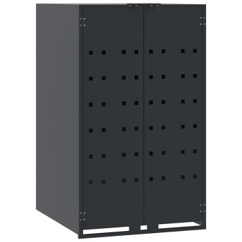 Mülltonnenbox für Einzeltonne Anthrazit 69x79x117 cm Stahl