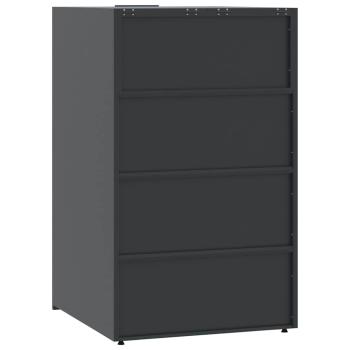 Mülltonnenbox für Einzeltonne Anthrazit 69x79x117 cm Stahl